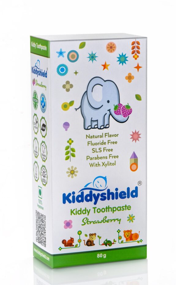 Kiddyshield Oral Care Toothpaste for Kids & Babies (12 Month+ Age) (Strawberry, Pack of 3) - Image 6