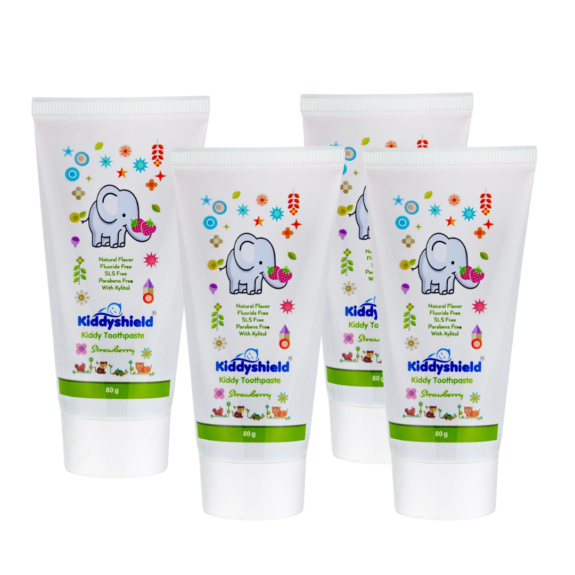 Kiddyshield Oral Care Toothpaste for Kids & Babies (12 Month+ Age) (Strawberry, Pack of 3) - Image 4