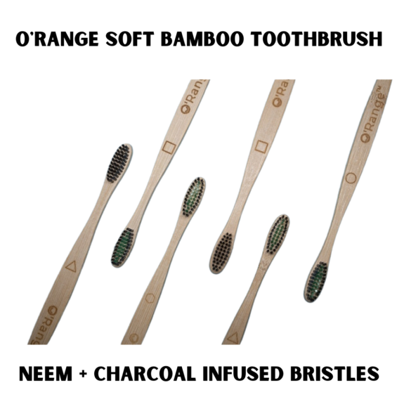 O'Range Neem Charcoal Infused Bamboo Toothbrush (pack of 4) - Image 9