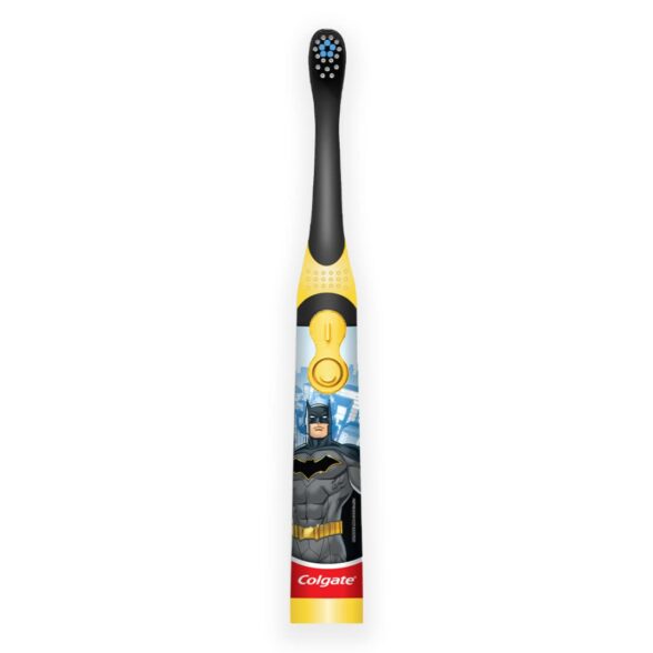 Colgate Batman Toothbrush for kids, Battery Powered Electric Toothbrush, Age 3+, Kids toothbrush with Extra Soft Bristles and Slim Handle