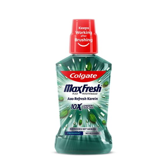 Colgate Maxfresh Plax Antibacterial Mouthwash, 24/7 Fresh Breath - 250ml, (Fresh Mint) (pack of 2) - Image 14