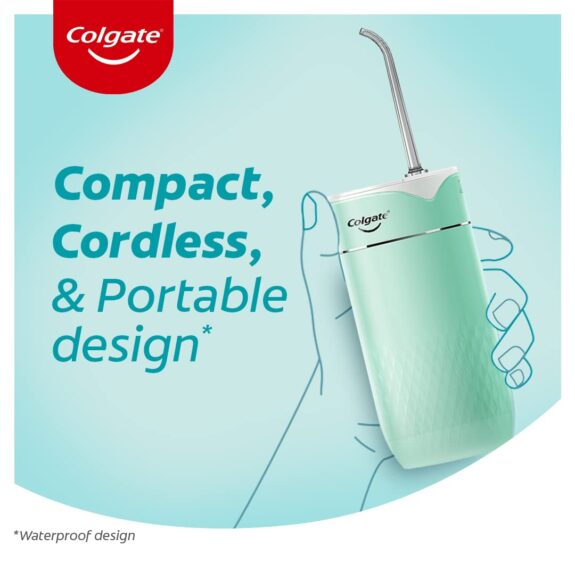 Colgate Water Flosser Green, 140ml, Waterproof design with 3 adjustable pressure modes, with Rechargeable Battery included that lasts upto 4 weeks - Image 2