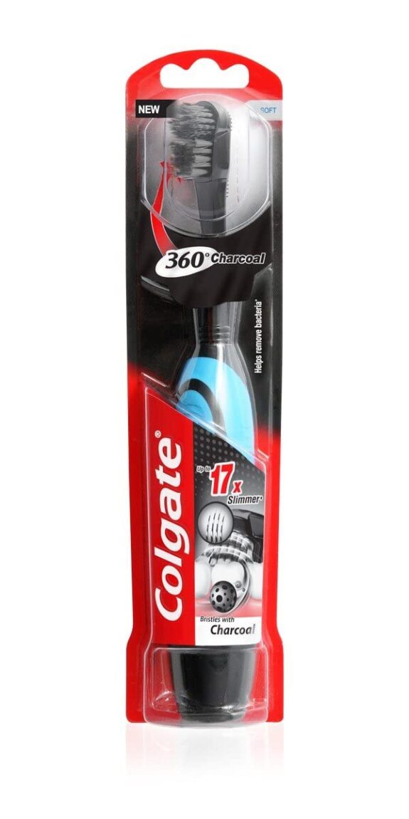 Colgate 360 Charcoal Battery Powered Electric Toothbrush for adults