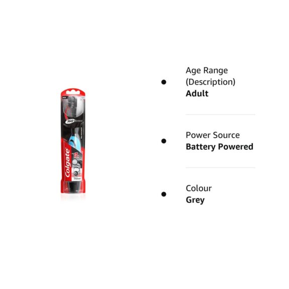 Colgate 360 Charcoal Battery Powered Electric Toothbrush for adults - Image 6