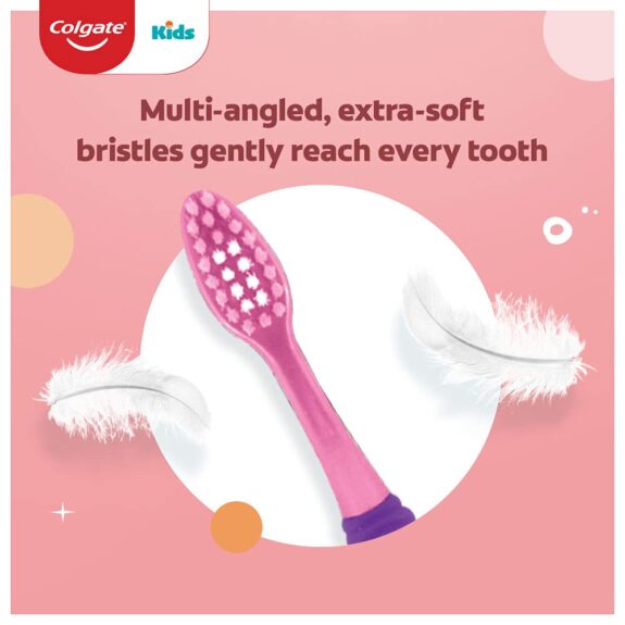 Colgate Kids Cavity Protection BUNDLE for 6-9 Years, 80g, Natural Strawberry Mint Flavour with Colgate Barbie Extra Soft bristles Toothbrush - Image 3