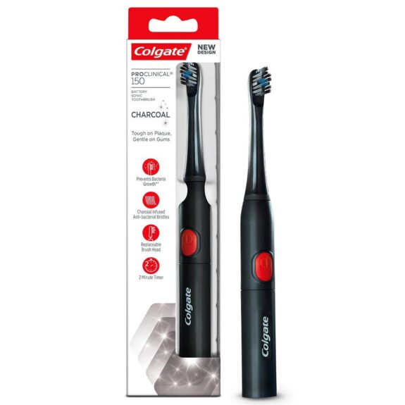 Colgate ProClinical 150 Charcoal Sonic Battery Powered Electric Toothbrush