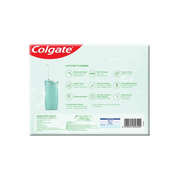 Colgate Water Flosser Green, 140ml, Waterproof design with 3 adjustable pressure modes, with Rechargeable Battery included that lasts upto 4 weeks - Image 3