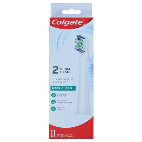 Colgate ProClinical 150 Battery Powered Electric Toothbrush Refills for adults - 2 Pieces - Image 3