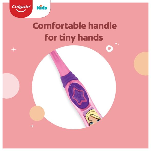 Colgate Kids Barbie Toothbrush, (Pack of 3) - Image 6