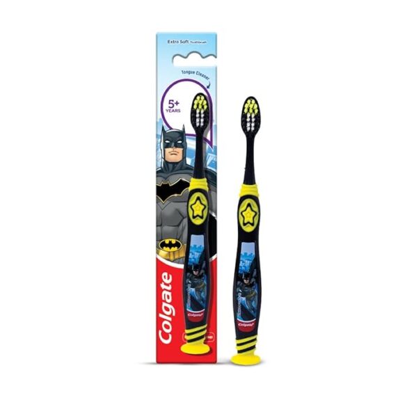 Colgate Kids Batman Extra- Soft Toothbrush (5+ Years) (pack of 3) - Image 2