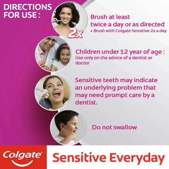 Colgate Sensitive Everyday Protection Anticavity Toothpaste - 80g (Buy 1 get 1 free) - Image 5