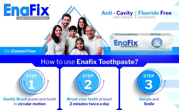 Enafix Anti Cavity Toothpaste Pack of 1 | 70g per pack | Fluoride Free Toothpaste with Calcium and Phosphate for Enamel Remineralisation and Fighting Tooth Decay,Oral Care - Image 5