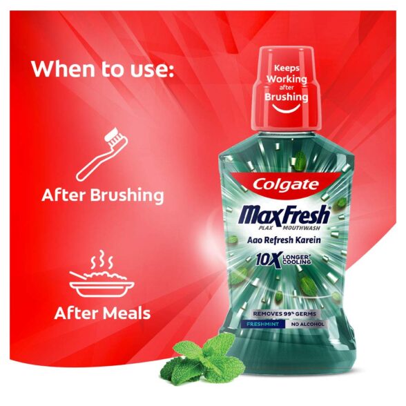 Colgate Plax Mouthwash - 100ml Fresh Mint (Pack of 2) - Image 3