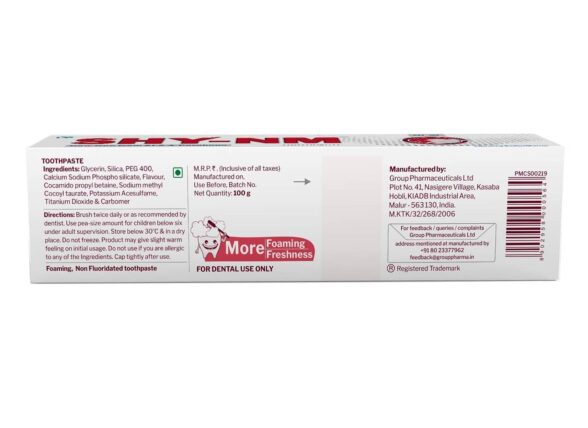 SHY-NM Toothpaste 50 g - (Pack of 2) | SLS free, Parabens free and Vegan friendly,Oral care - Image 4