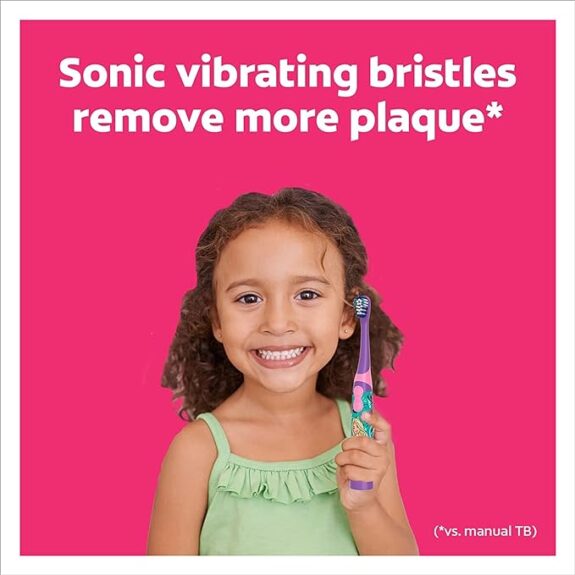 Colgate Barbie Toothbrush for kids, Battery Powered Electric Toothbrush, Age 3+, Kids toothbrush with Extra Soft Bristles and Slim Handle - Image 4