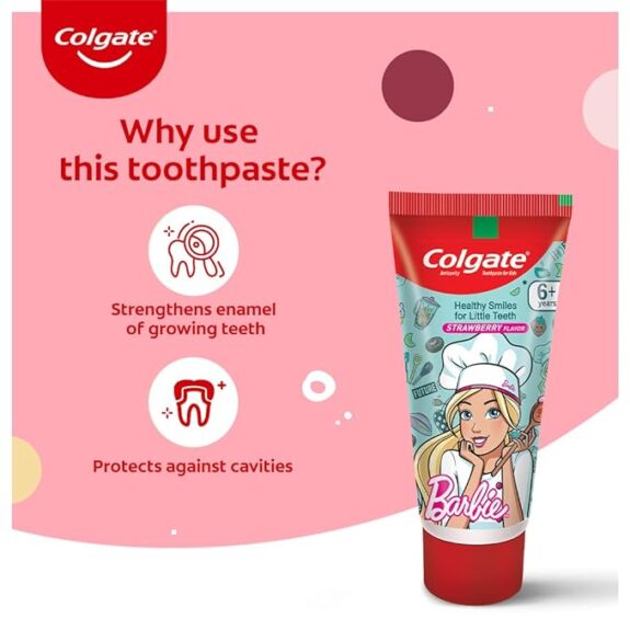 Colgate Kid 6+ Years Toothpaste .Barbie (Pack Of 2) Toothpaste (160 g, Pack of 2) - Image 5