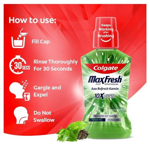 Colgate Plax Mouthwash - 250 ml (pack of 2) - Image 6