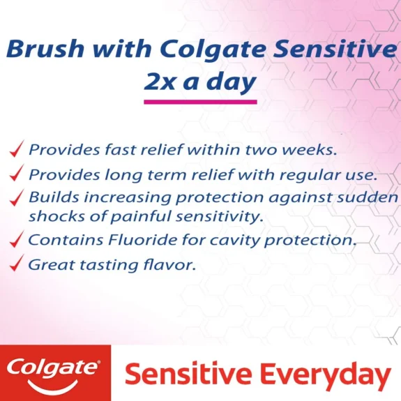 Colgate Sensitive Everyday Protection Anticavity Toothpaste - 80g (Buy 1 get 1 free) - Image 2