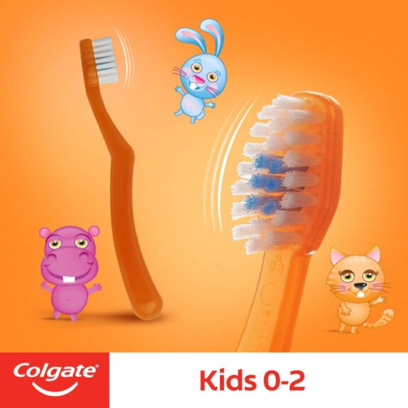 Colgate BUNDLE  for Kids (0-2 yrs), Natural Fruit Flavour toothpaste 70g with Colgate Kid's Extra Soft Toothbrush (0-2 Years) - Image 5