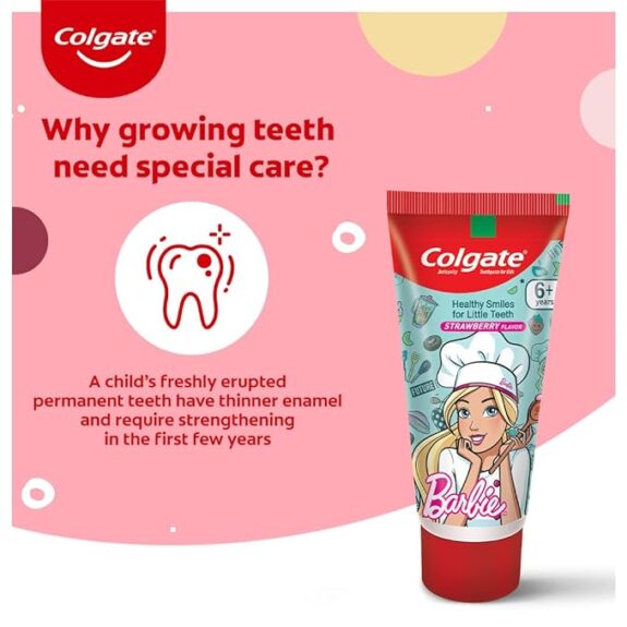 Colgate Kid 6+ Years Toothpaste .Barbie (Pack Of 2) Toothpaste (160 g, Pack of 2) - Image 4