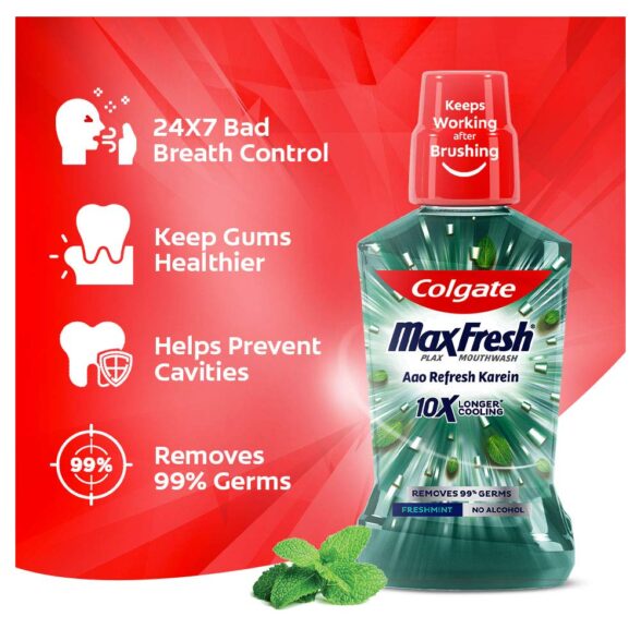 Colgate Plax Mouthwash - 100ml Fresh Mint (Pack of 2) - Image 10