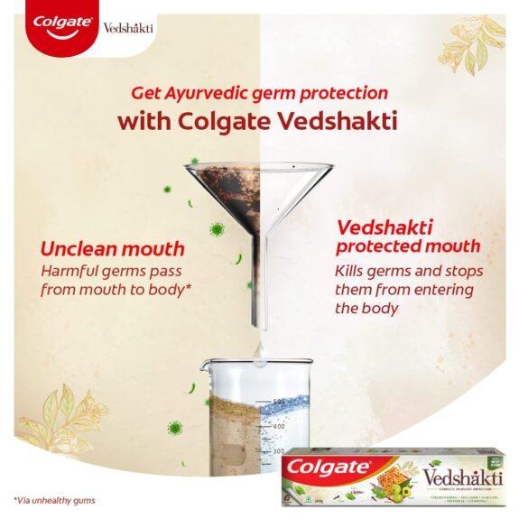 Colgate Swarna Vedshakti Ayurvedic Cavity Protection, Bad Breath Treatment Toothpaste 200mg - Image 7