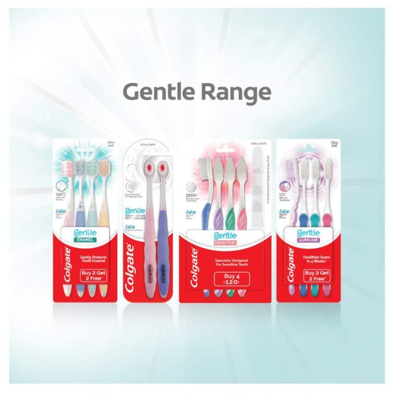 Colgate Gentle Enamel Ultra Soft Bristles Toothbrush, 4 Pcs (Buy2 Get 2), Soft Bristles for Enamel Care - Image 8