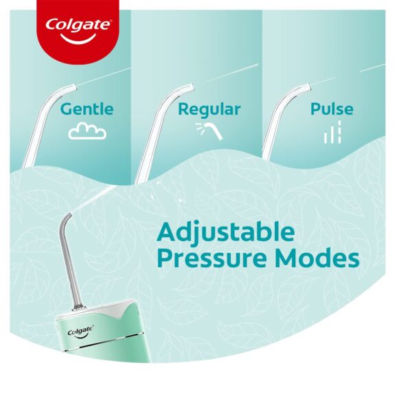 Colgate Water Flosser Green, 140ml, Waterproof design with 3 adjustable pressure modes, with Rechargeable Battery included that lasts upto 4 weeks - Image 8