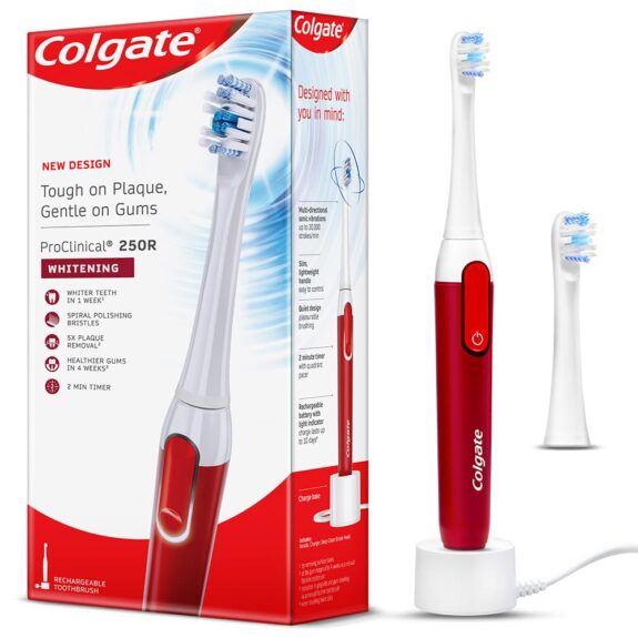 Colgate ProClinical 250R Whitening Battery Powered electric Toothbrush for adults - 1 Pc