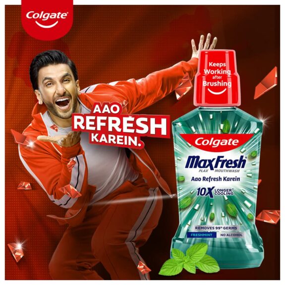 Colgate Plax Fresh Mint Mouthwash, 0% Alcohol - 500 ml - Image 12