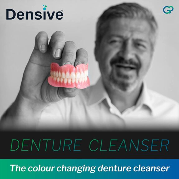 Densive Denture Cleanser Tablets | Antimicrobial Denture Cleaner for Partial & Full Dentures | Color-Changing Technology for Effective Cleaning | Pack of 2 | 30 x 2 (60 Denture Tablets) - Image 6