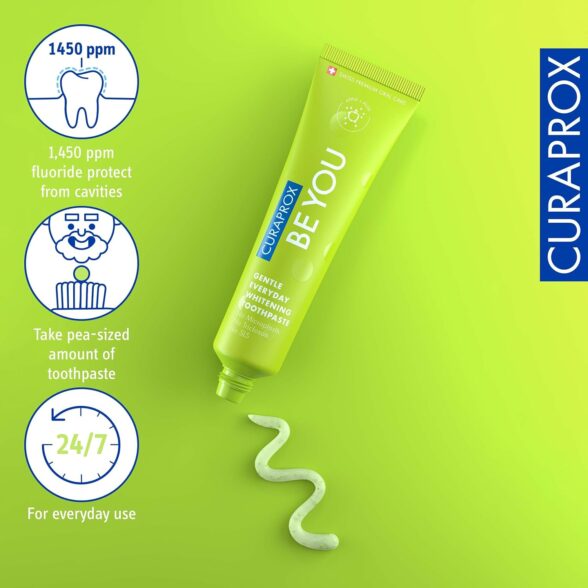 CURAPROX Be You Toothpaste By Dr. Reddy'S|Gentle Everyday Whitening Toothpaste|Blackberry Flavour|Non Bleaching|Developed By Dental Experts|Microplastic Free,Triclosan Free,Fluoride Toothpaste-60Ml - Image 4