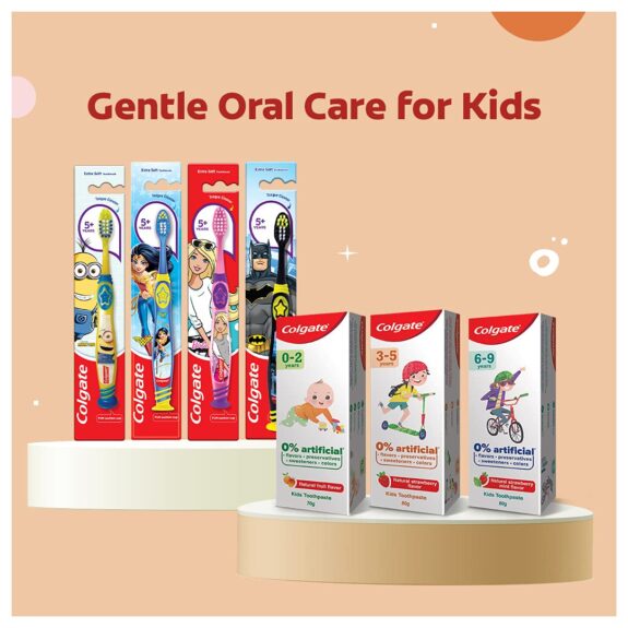 Colgate Kids Cavity Protection BUNDLE for 6-9 Years, 80g, Natural Strawberry Mint Flavour with Colgate Barbie Extra Soft bristles Toothbrush - Image 11