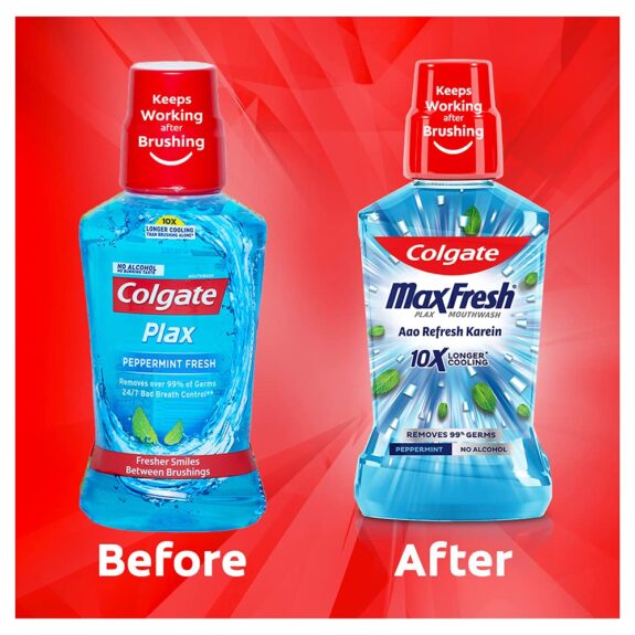 Colgate Plax Mouthwash, 0% Alcohol -(Peppermint)  500 ml (Peppermint) - Image 7