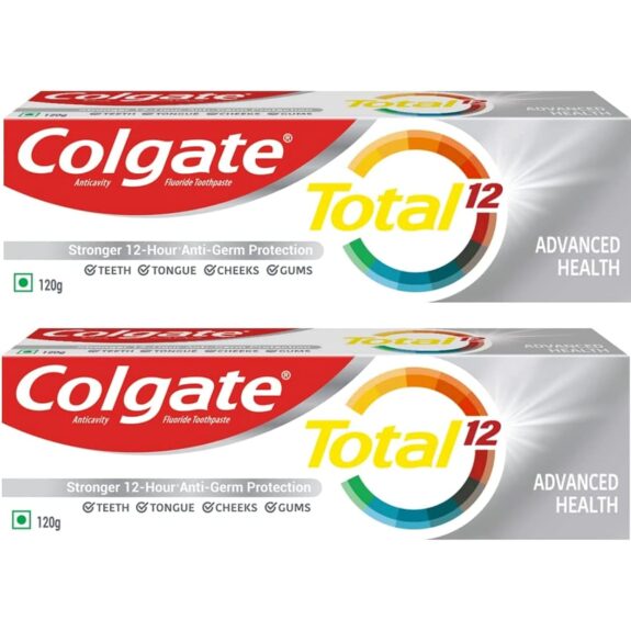 Colgate Total (120g)  Whole Mouth Health, Antibacterial Cavity Protection Toothpaste (Advanced Health) (pack of 2)