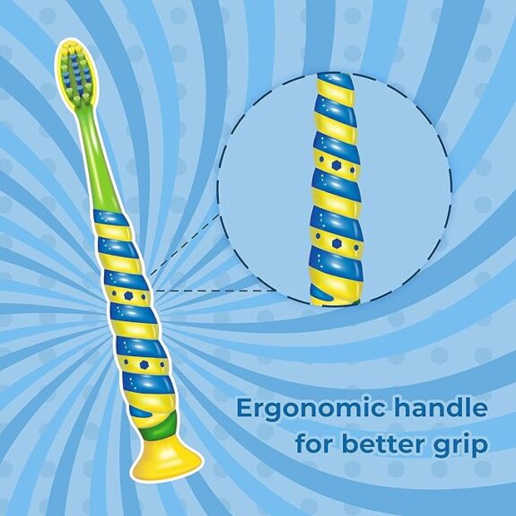 DentoShine Twister Toothbrush for Kids (Pack of 6, Multi) - Image 2