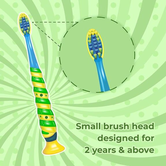 DentoShine Twister Toothbrush for Kids (Pack of 6, Multi) - Image 6