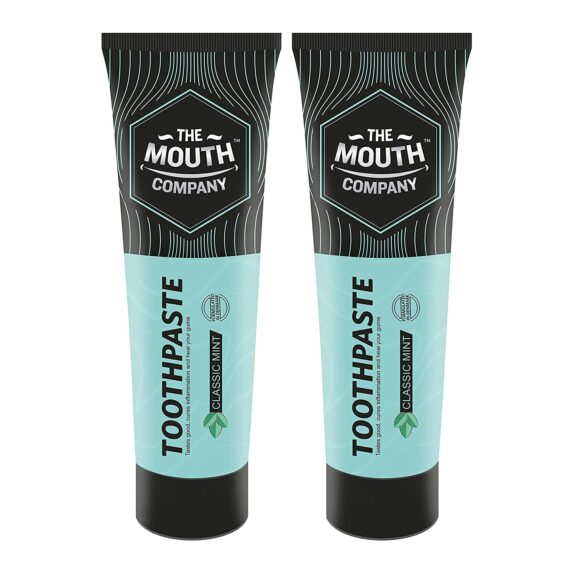 The Mouth Company Refreshing Classic Mint Toothpaste 100g - Pack of 2