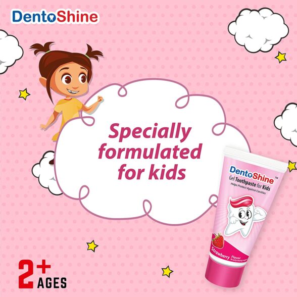 DentoShine Gel Toothpaste for Kids | Pack of 2 Flavors (Mango ,fun pack), 80g each) - Image 7