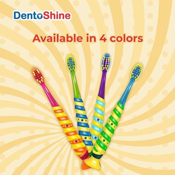 DentoShine Twister Toothbrush for Kids (Pack of 6, Multi) - Image 4