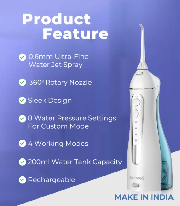 Oracura- OC200 LITE Smart PLUS Water Flosser (Black) - Image 9