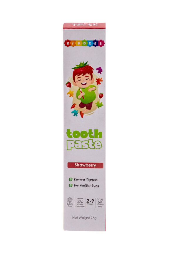 Kiddees Strawberry Toothpaste for Kids 2 to 9 years (BOX of 50) - Image 2