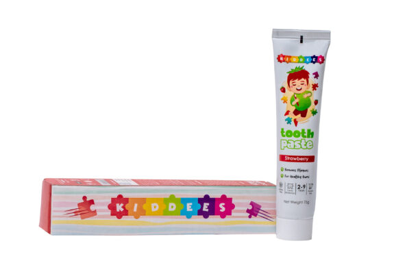 Kiddees Strawberry Toothpaste for Kids 2 to 9 years (BOX of 50) - Image 3