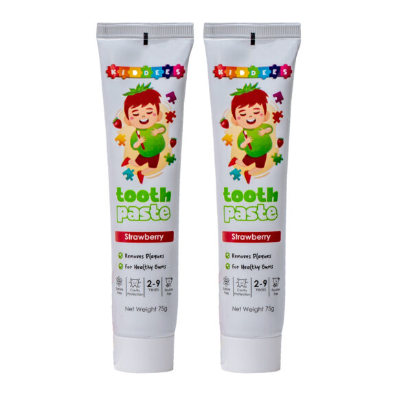 Kiddees Strawberry Toothpaste for Kids 2 to 9 years (BOX of 50) - Image 4