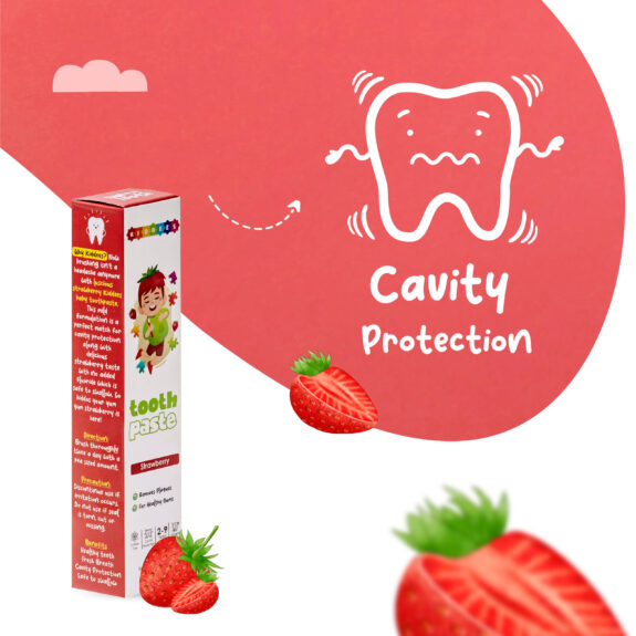 Kiddees Strawberry Toothpaste for Kids 2 to 9 years (BOX of 50) - Image 8