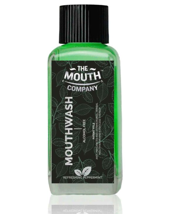 The Mouth Company Refreshing Peppermint Mouthwash (Alcohol Free) - 100ml