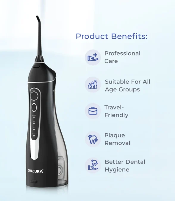 Oracura- OC200 LITE Smart PLUS Water Flosser (Black) - Image 11