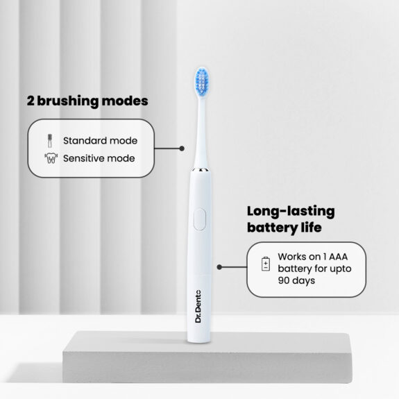 Dr. Dento Ultra Series Sonic Electric Toothbrush - Frosty White - Image 2