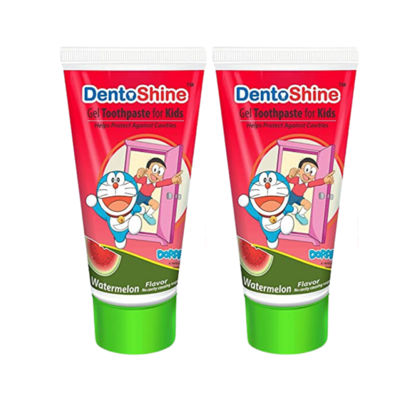 DentoShine Gel Toothpaste for Kids - Rasberry Flavor 80 g (pack of 2)