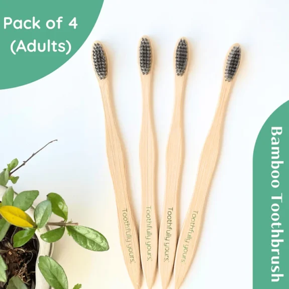 Bamboo Toothbrush - Pack of 4 Adult - Image 6